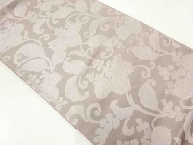 アンティーク　桐唐草模様織出し袋帯（材料）